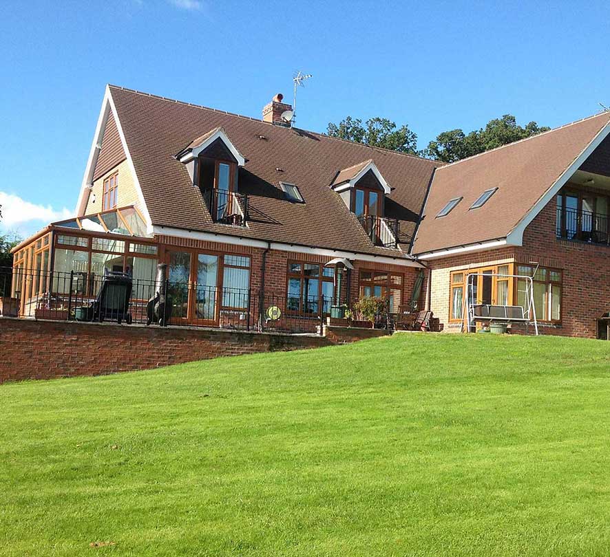 brown framed conservatory