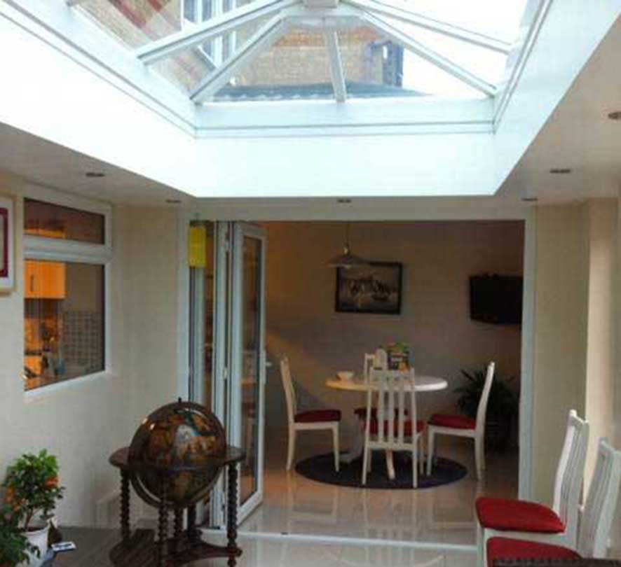 inside white conservatory