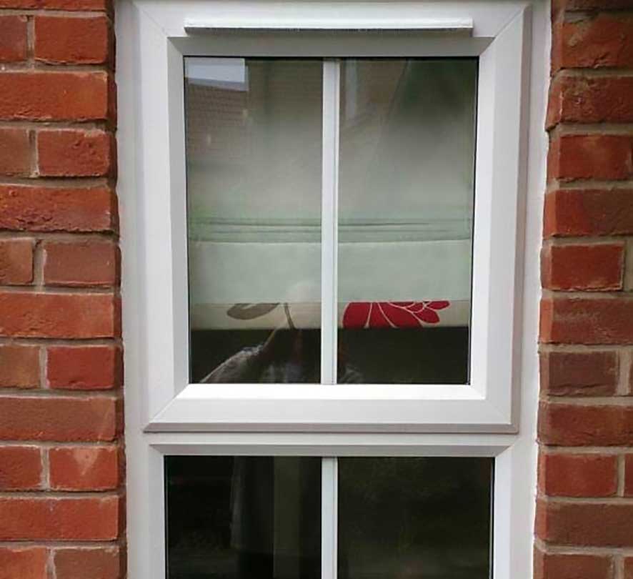 single white framed window